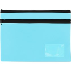 Celco Pencil Case Twin Zip Large 350 x 260mm Marine Blue