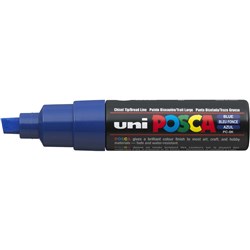 Uni Posca PC-8K Paint Marker Broad 8mm Chisel Tip Blue